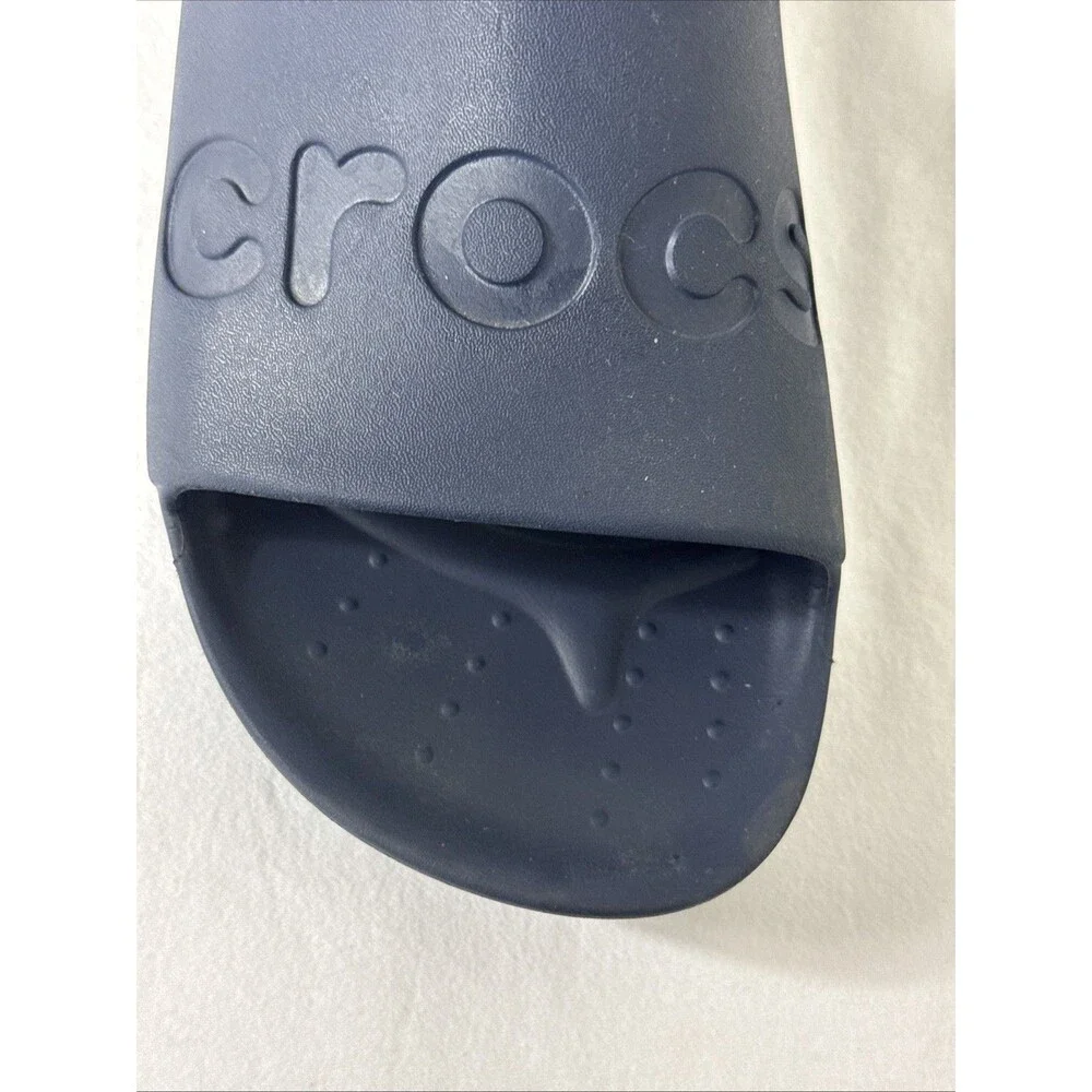 Crocs Adult Slides Summer Sandals Blue Men 8 Women 10 Comfort Beach Resort